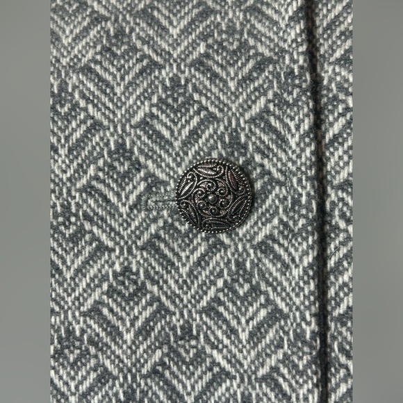 Talbots 1947 Womens Wool Blend Blazer Women’s Size 10 Gray Geometric Old Money - Picture 3 of 11